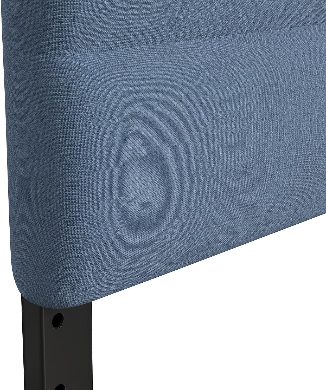 imageFlash Furniture Paxton Upholstered Headboard Channel Stitched Gray Fabric Upholstery King Adjustable Height from 445quot to 5725quot From FloorBlue