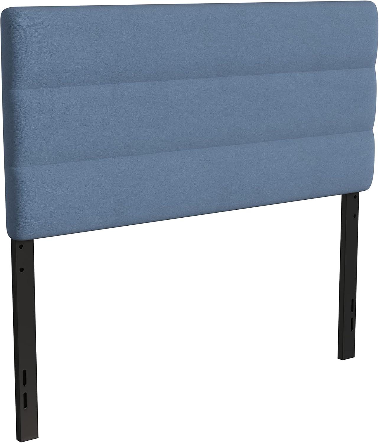 imageFlash Furniture Paxton Upholstered Headboard Channel Stitched Gray Fabric Upholstery King Adjustable Height from 445quot to 5725quot From FloorBlue