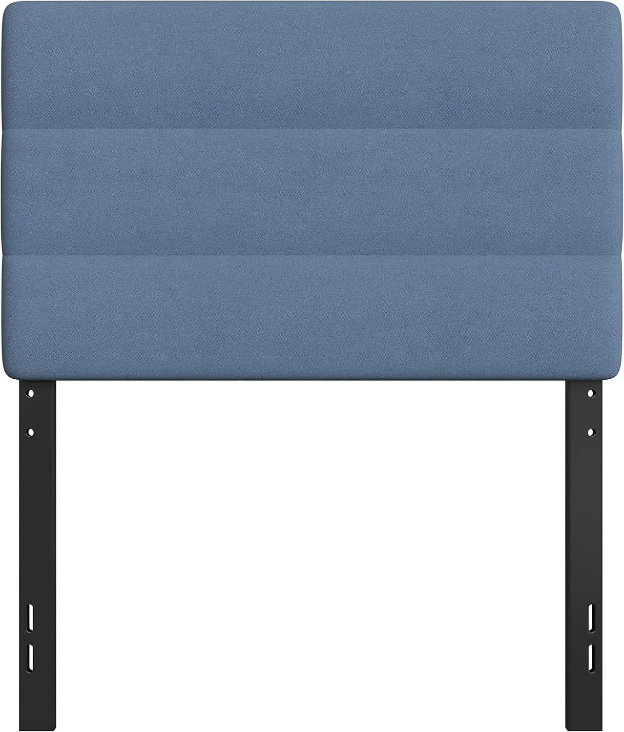 imageFlash Furniture Paxton Upholstered Headboard Channel Stitched Gray Fabric Upholstery King Adjustable Height from 445quot to 5725quot From FloorBlue