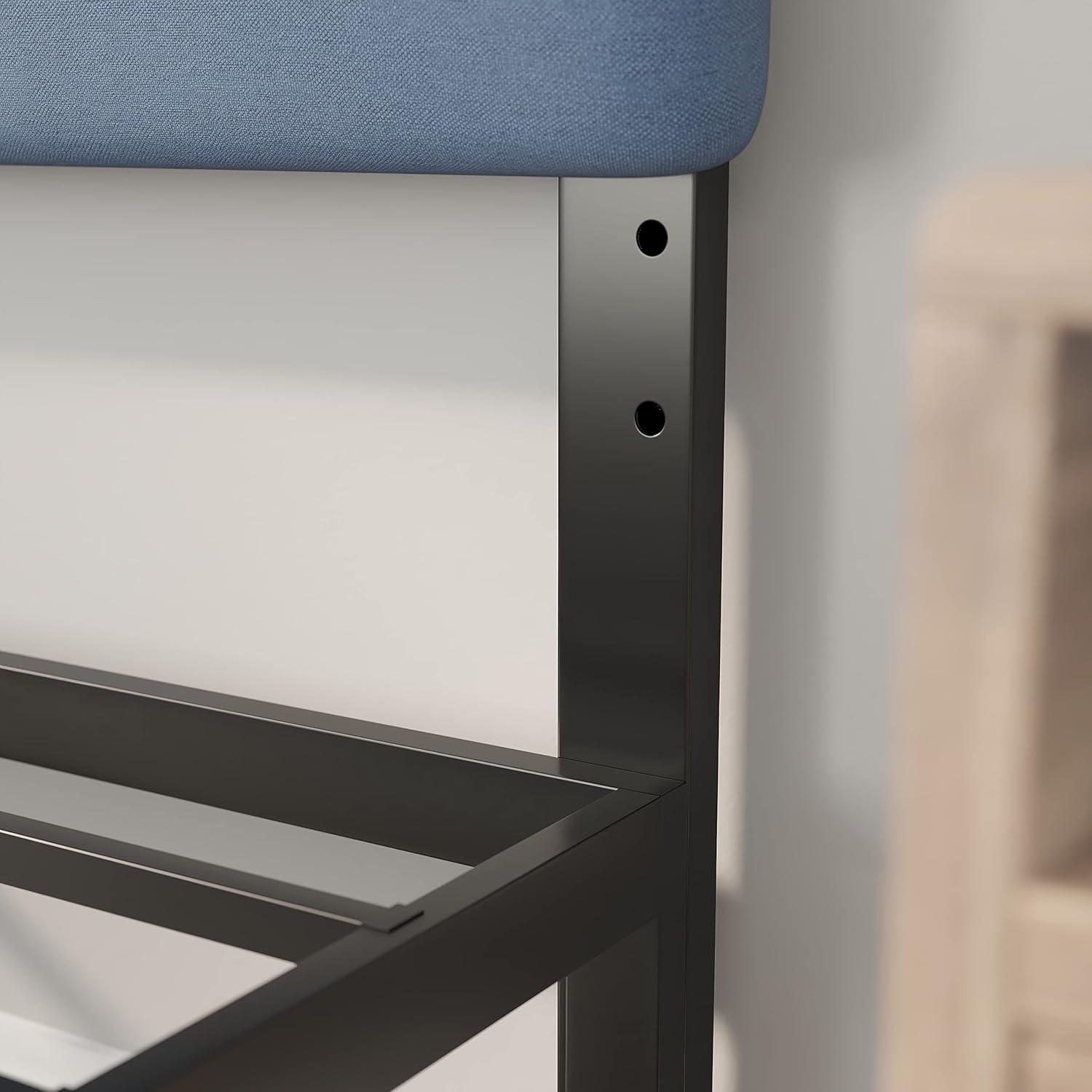 imageFlash Furniture Paxton Upholstered Headboard Channel Stitched Gray Fabric Upholstery King Adjustable Height from 445quot to 5725quot From FloorBlue