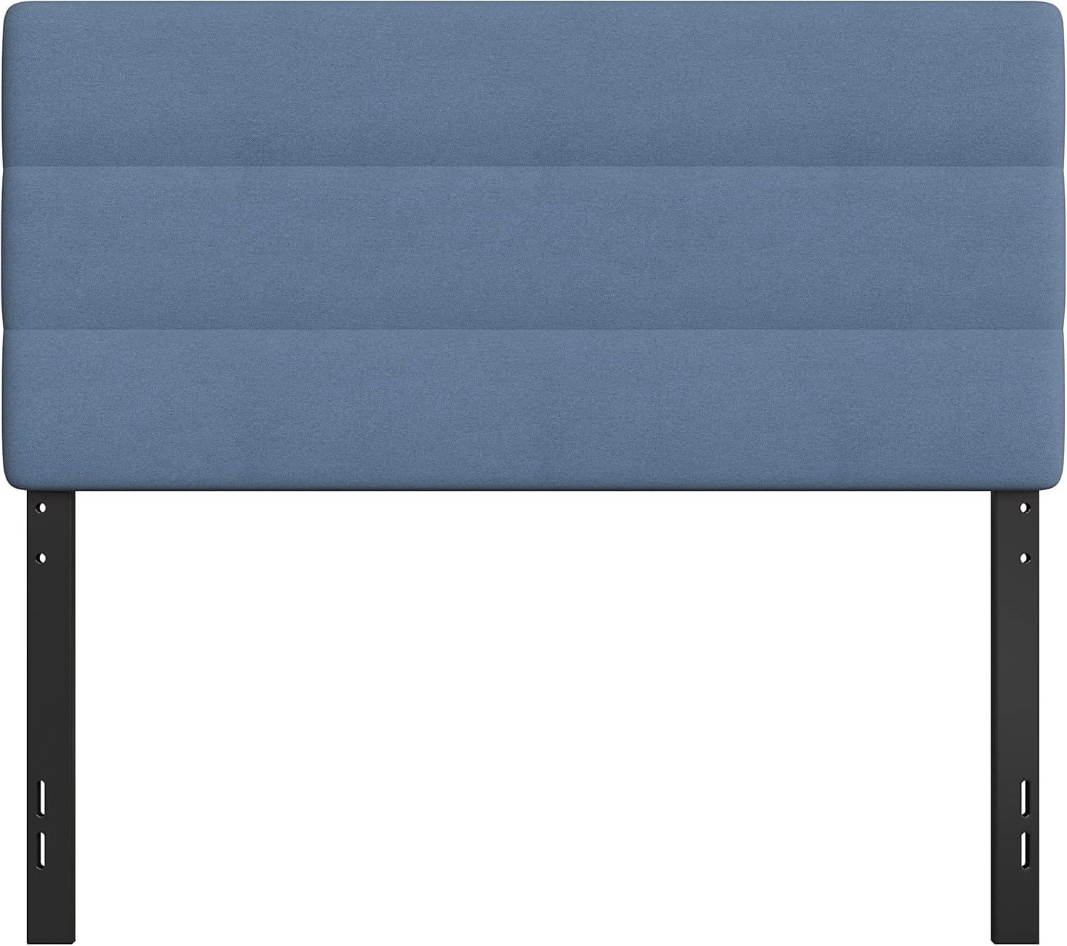 imageFlash Furniture Paxton Upholstered Headboard Channel Stitched Gray Fabric Upholstery King Adjustable Height from 445quot to 5725quot From FloorBlue