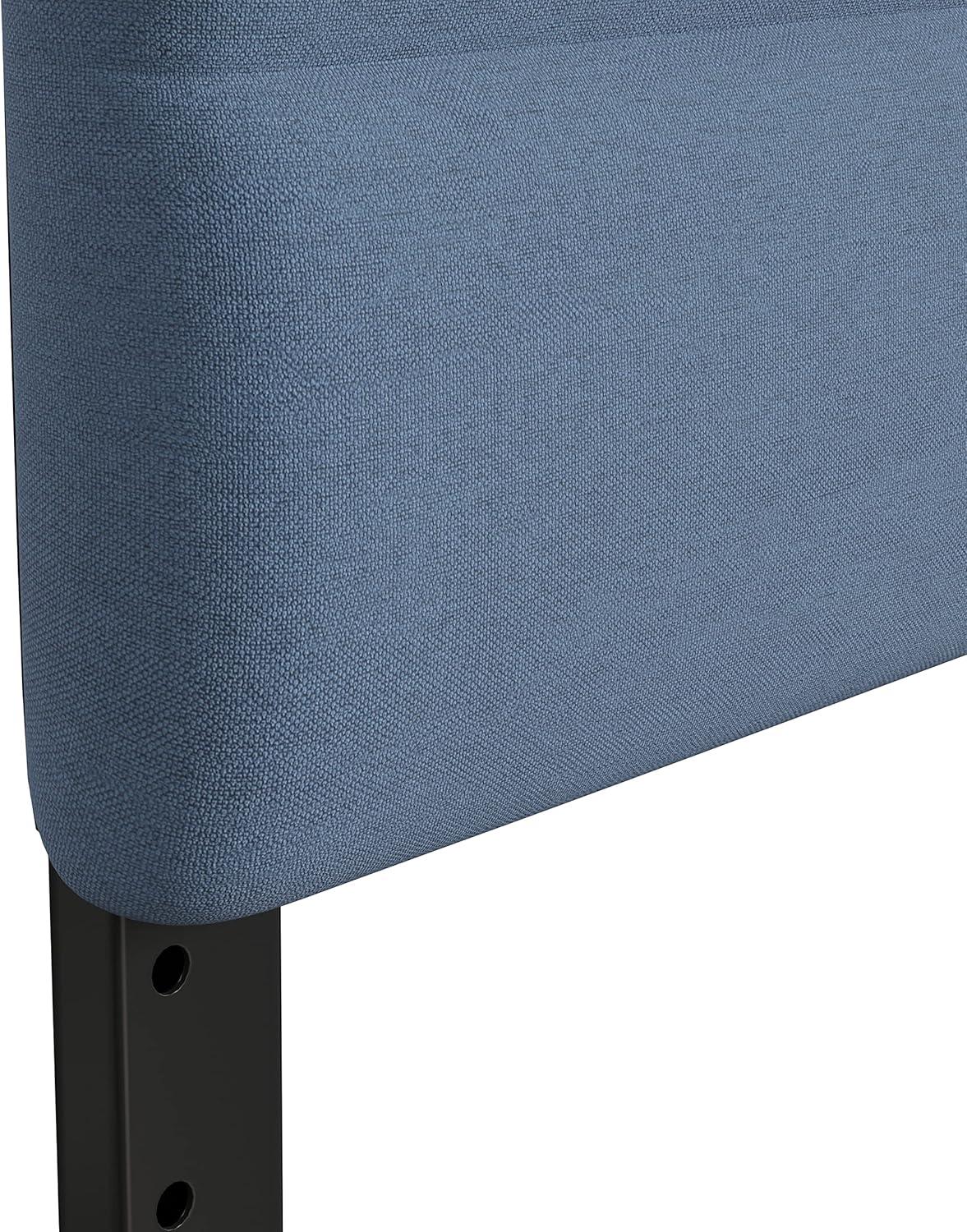 imageFlash Furniture Paxton Upholstered Headboard Channel Stitched Gray Fabric Upholstery King Adjustable Height from 445quot to 5725quot From FloorBlue