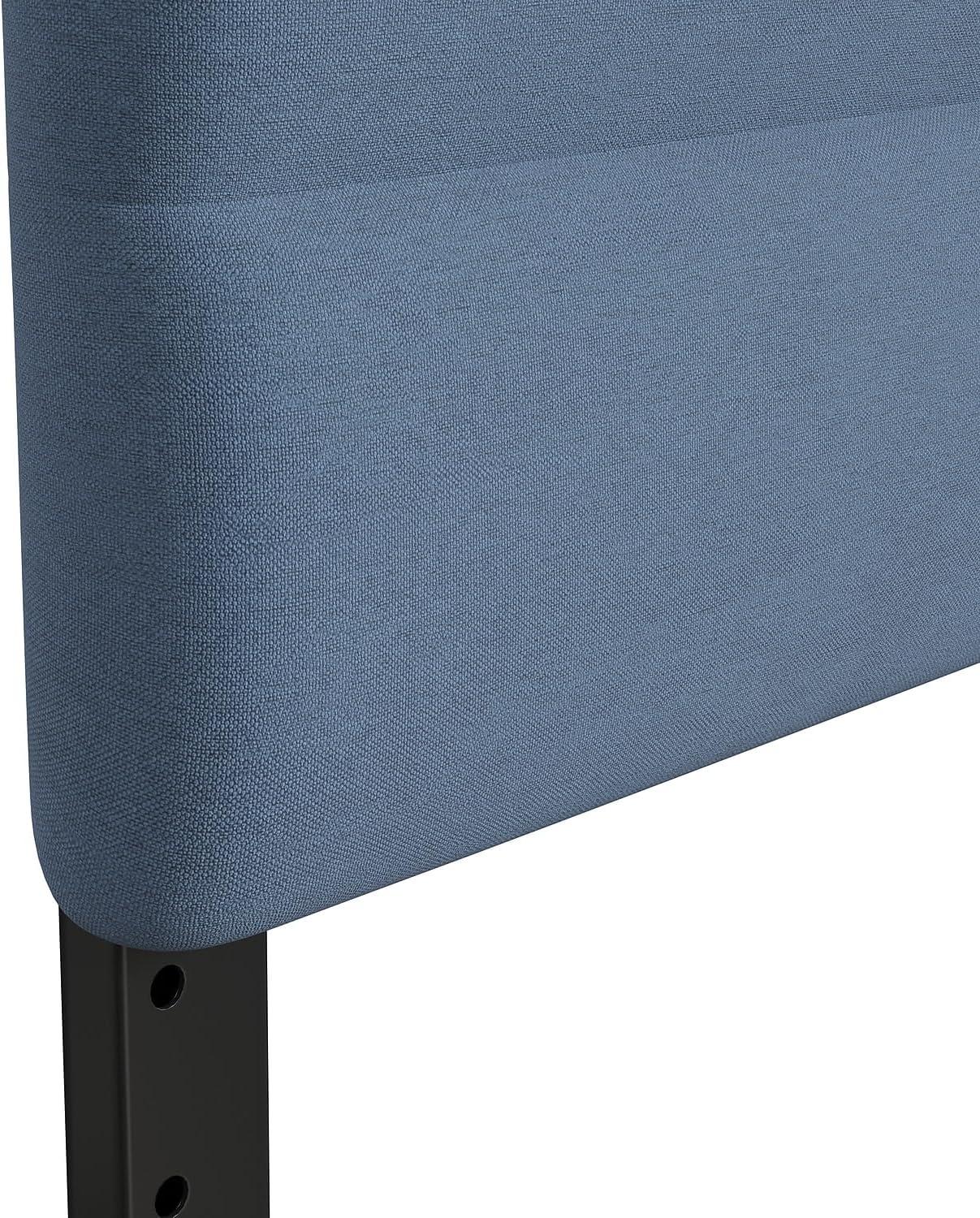 imageFlash Furniture Paxton Upholstered Headboard Channel Stitched Gray Fabric Upholstery King Adjustable Height from 445quot to 5725quot From FloorBlue