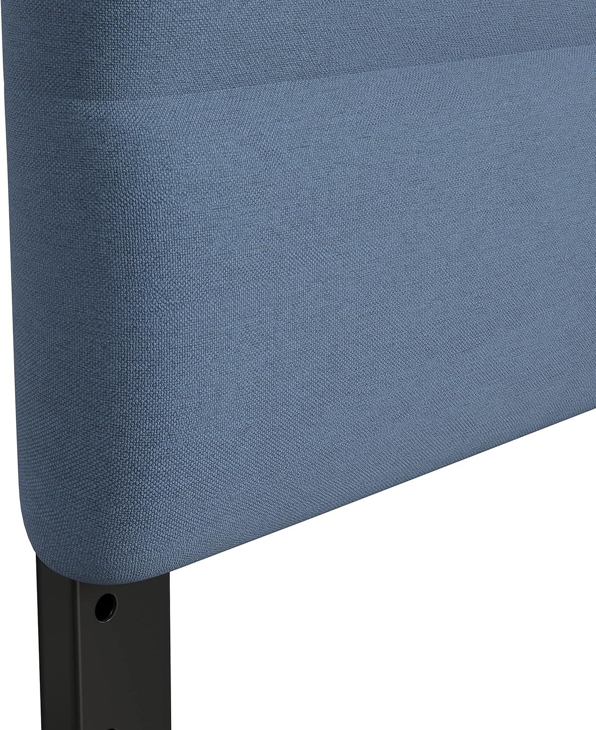 imageFlash Furniture Paxton Upholstered Headboard Channel Stitched Gray Fabric Upholstery King Adjustable Height from 445quot to 5725quot From FloorBlue