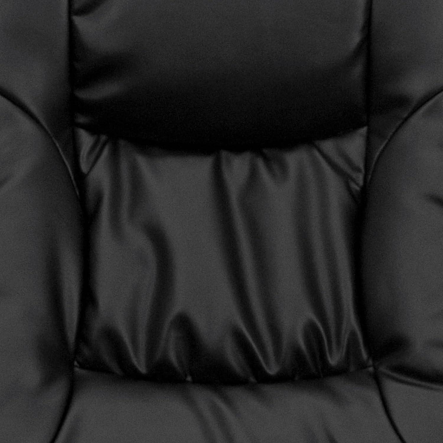 imageFlash Furniture Rachel Contemporary MultiPosition LeatherSoft Recliner Chair with Ottoman 360Degree Swivel Recliner Chair and Ottoman Set BlackBlack