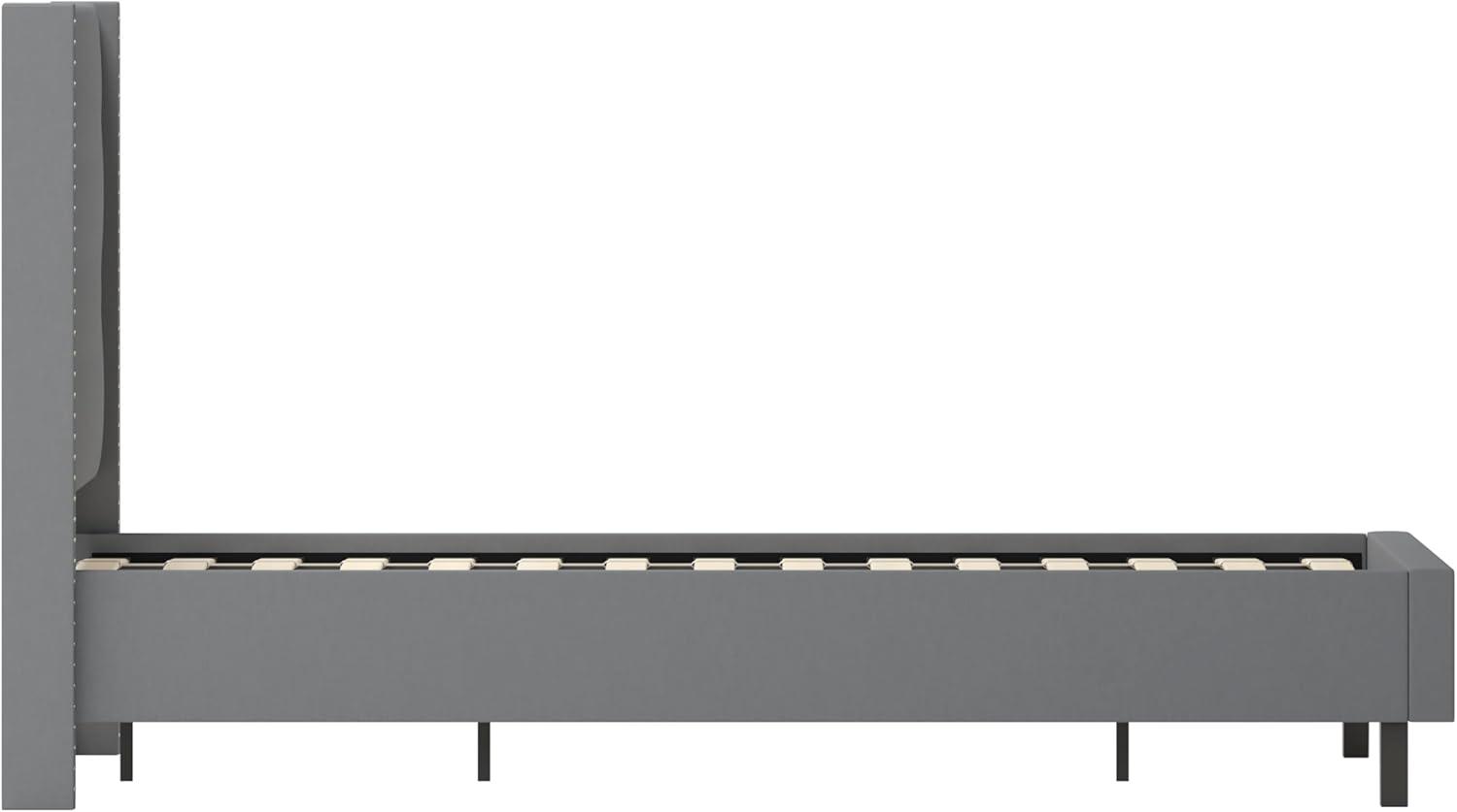 imageFlash Furniture Riverdale Full Size Tufted Upholstered Platform Bed in Light Gray FabricDark Gray