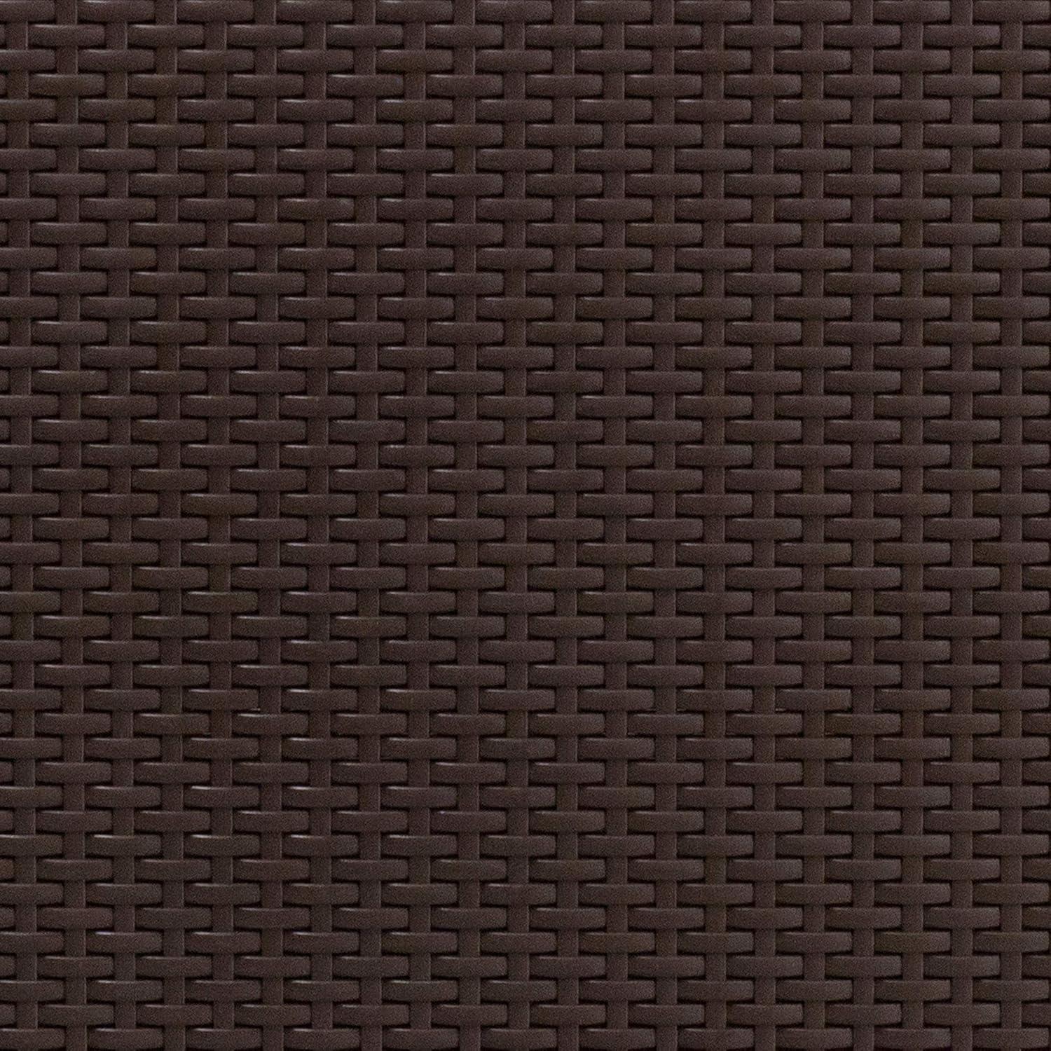 imageFlash Furniture Seneca Chocolate Brown Faux Rattan Loveseat with AllWeather Beige CushionsChocolate Brown