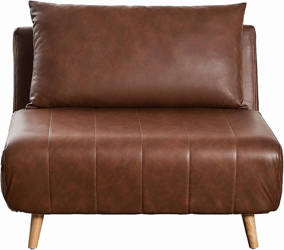 imageFlash Furniture Shaw TriFold Convertible Sleeper Chair with Pillow 3in1 Multifunctional Adjustable Sleeper Channel Stitching Hideaway Legs Cream BoucleBrown