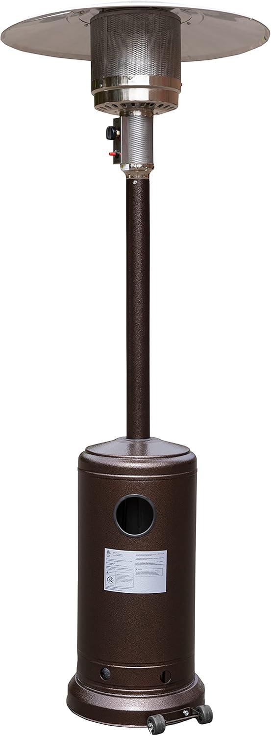 imageFlash Furniture Sol Patio Outdoor HeatingBronze Stainless Steel 40000 BTU Propane Heater with Wheels for Commercial ampamp Residential Use75 Feet TallBronze