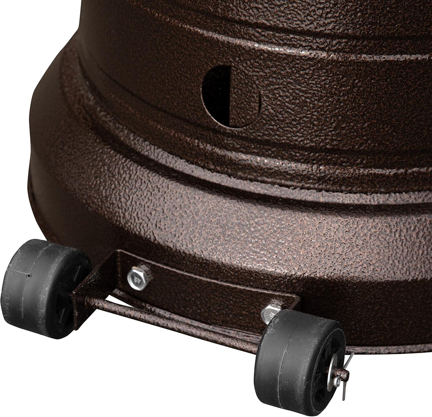 imageFlash Furniture Sol Patio Outdoor HeatingBronze Stainless Steel 40000 BTU Propane Heater with Wheels for Commercial ampamp Residential Use75 Feet TallBronze