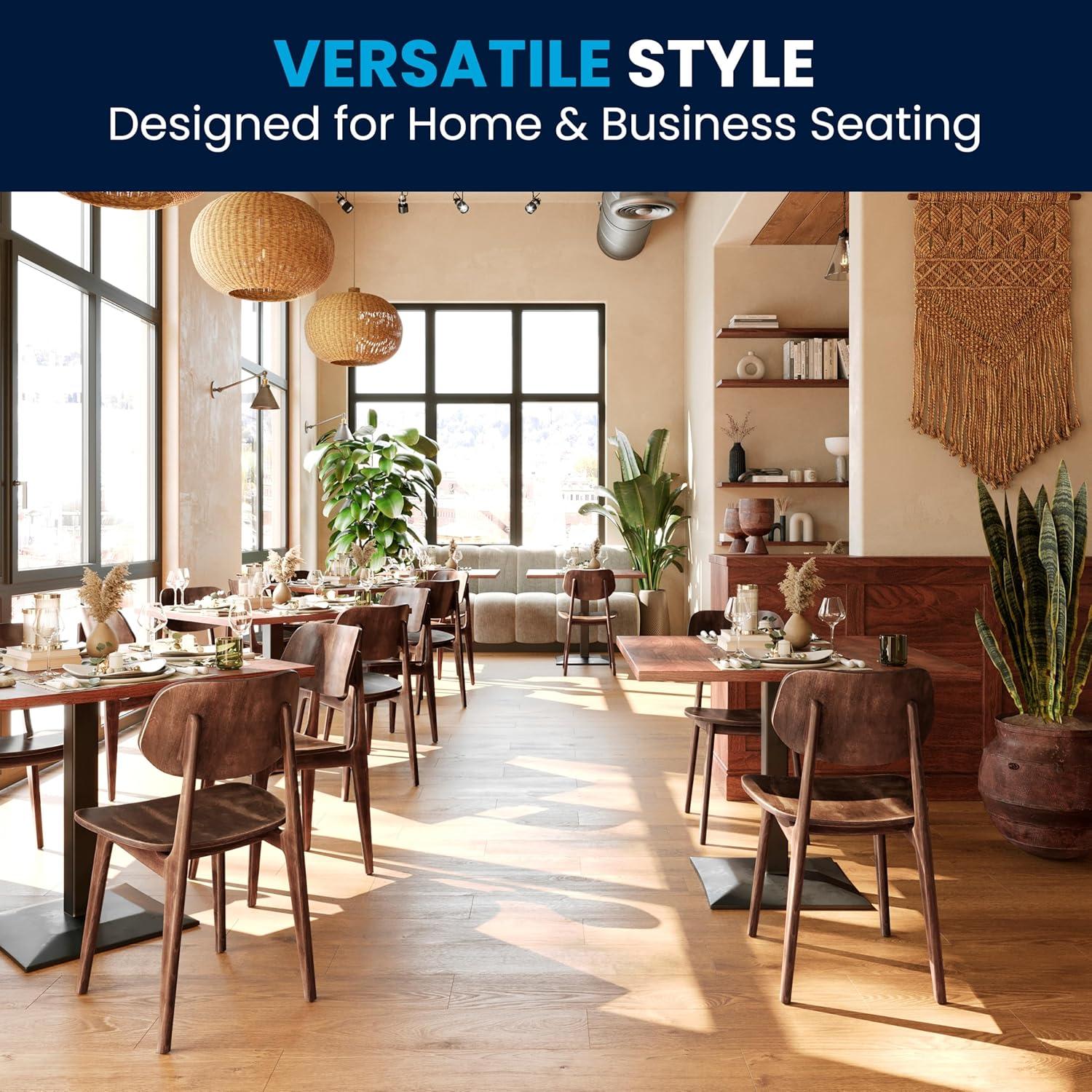 imageFlash Furniture Verona Solid Wood Dining Chair Commercial Grade Restaurant Chair with Contoured Backrest Solid Wood Frame Antique CopperAntique Copper