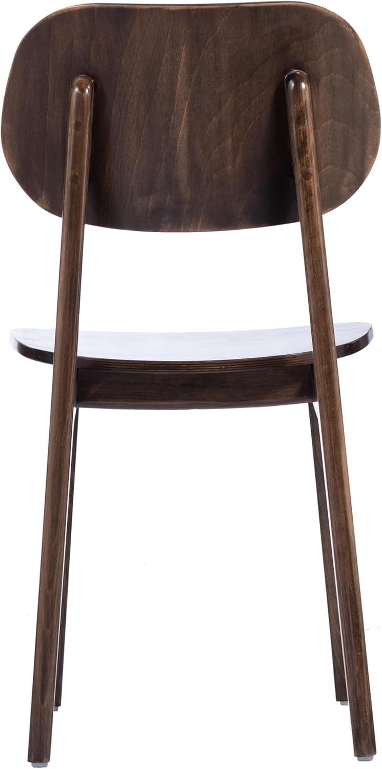 imageFlash Furniture Verona Solid Wood Dining Chair Commercial Grade Restaurant Chair with Contoured Backrest Solid Wood Frame Antique CopperAntique Copper
