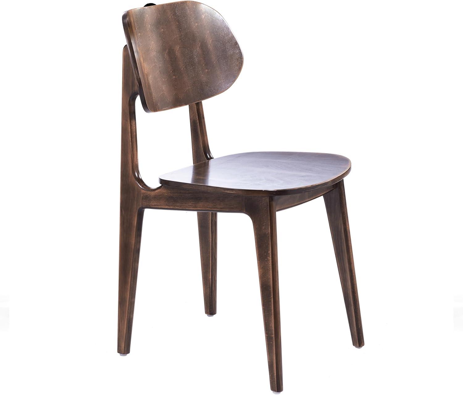 imageFlash Furniture Verona Solid Wood Dining Chair Commercial Grade Restaurant Chair with Contoured Backrest Solid Wood Frame Antique CopperAntique Copper