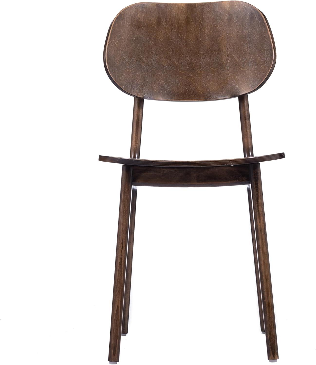 imageFlash Furniture Verona Solid Wood Dining Chair Commercial Grade Restaurant Chair with Contoured Backrest Solid Wood Frame Antique CopperAntique Copper