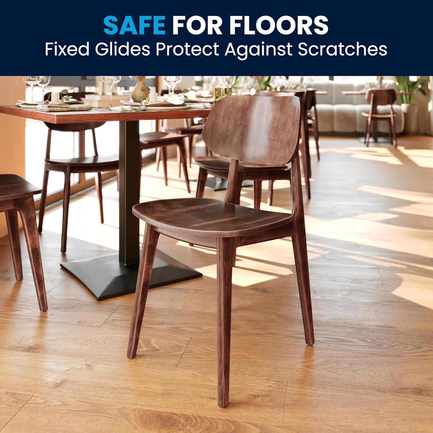 imageFlash Furniture Verona Solid Wood Dining Chair Commercial Grade Restaurant Chair with Contoured Backrest Solid Wood Frame Antique CopperAntique Copper
