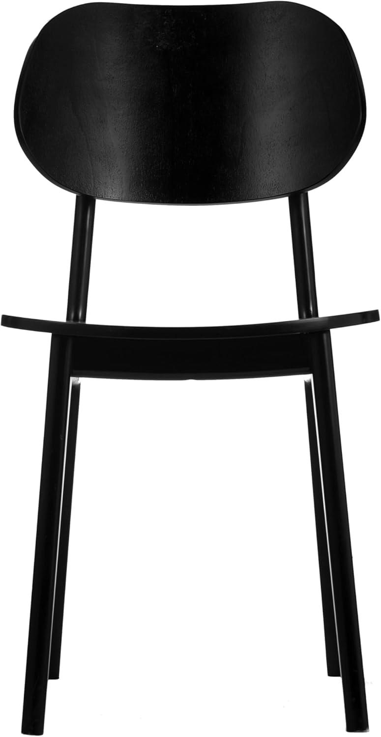 imageFlash Furniture Verona Solid Wood Dining Chair Commercial Grade Restaurant Chair with Contoured Backrest Solid Wood Frame Antique CopperBlack