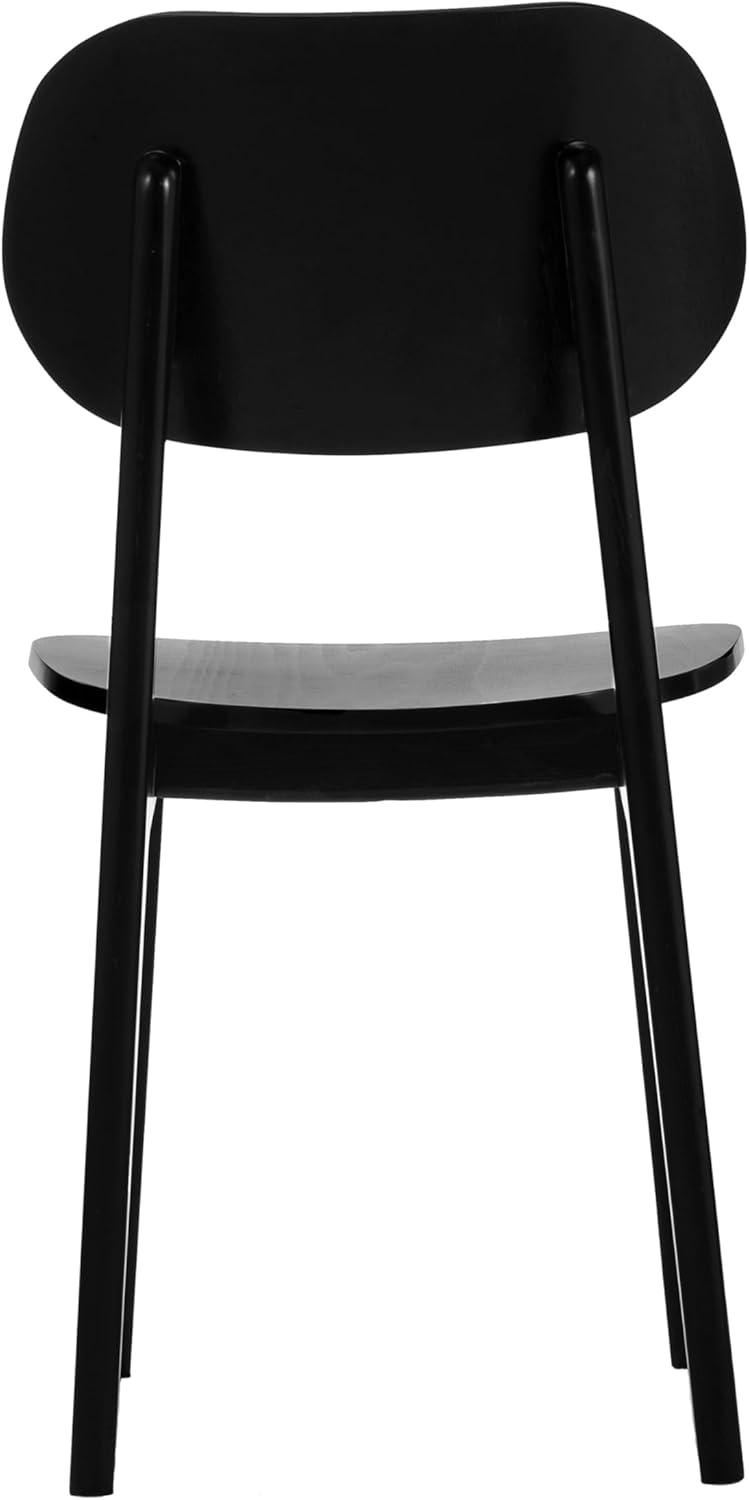 imageFlash Furniture Verona Solid Wood Dining Chair Commercial Grade Restaurant Chair with Contoured Backrest Solid Wood Frame Antique CopperBlack