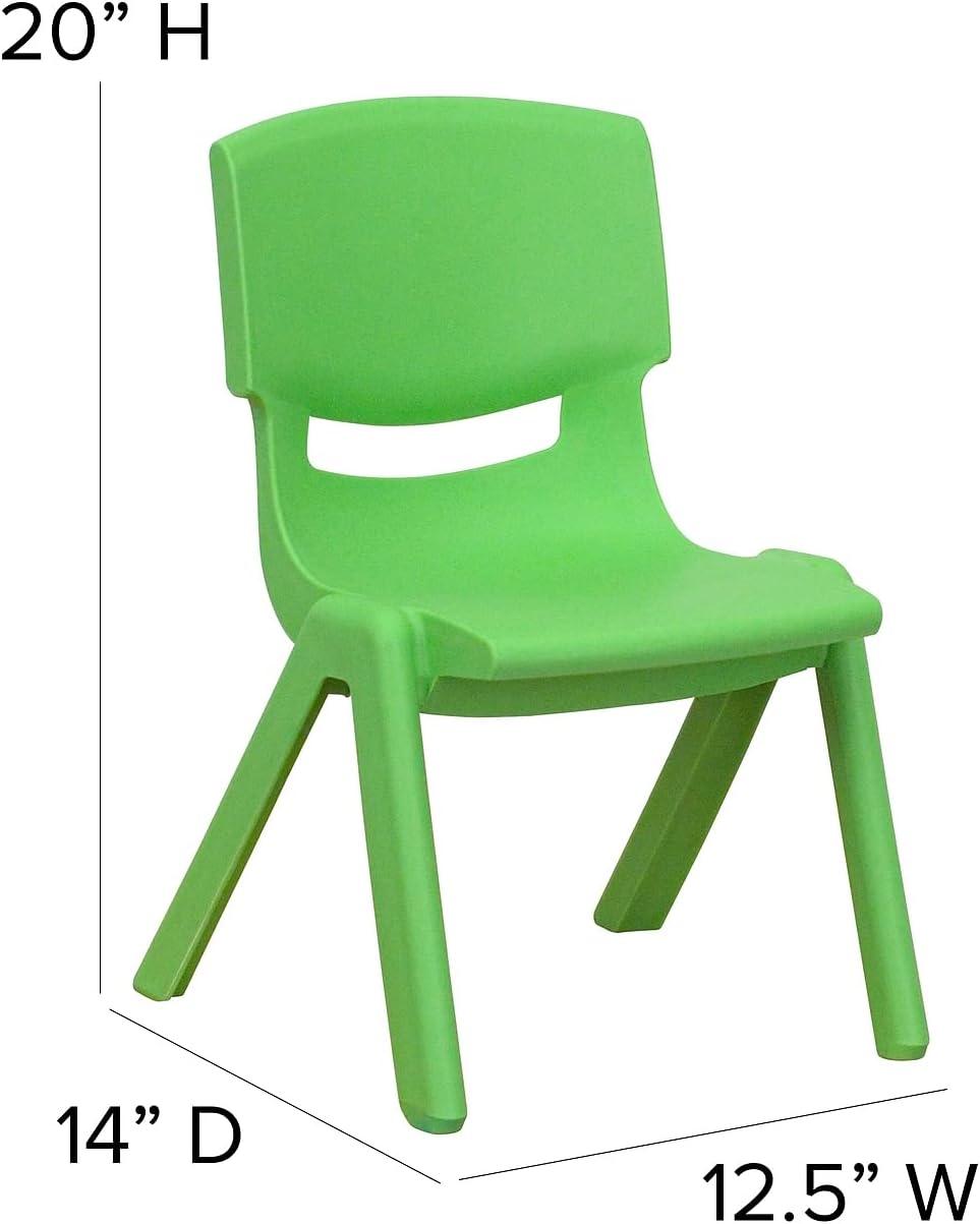 imageFlash Furniture Whitney 2 Pack Green Plastic Stackable School Chair with 105 Seat HeightGreen