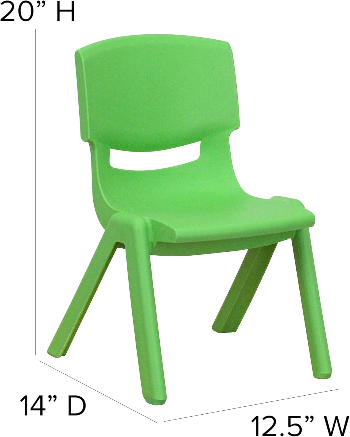 imageFlash Furniture Whitney 2 Pack Green Plastic Stackable School Chair with 105 Seat HeightGreen
