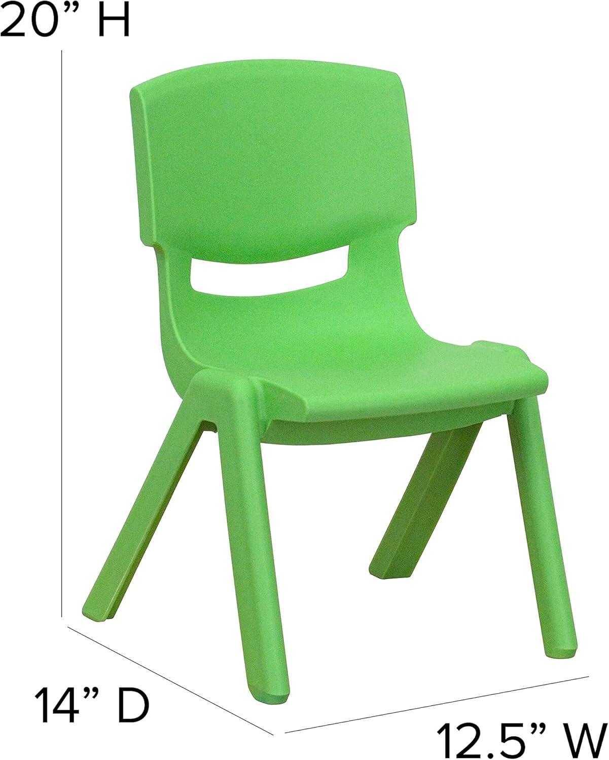 imageFlash Furniture Whitney 2 Pack Green Plastic Stackable School Chair with 105 Seat HeightGreen