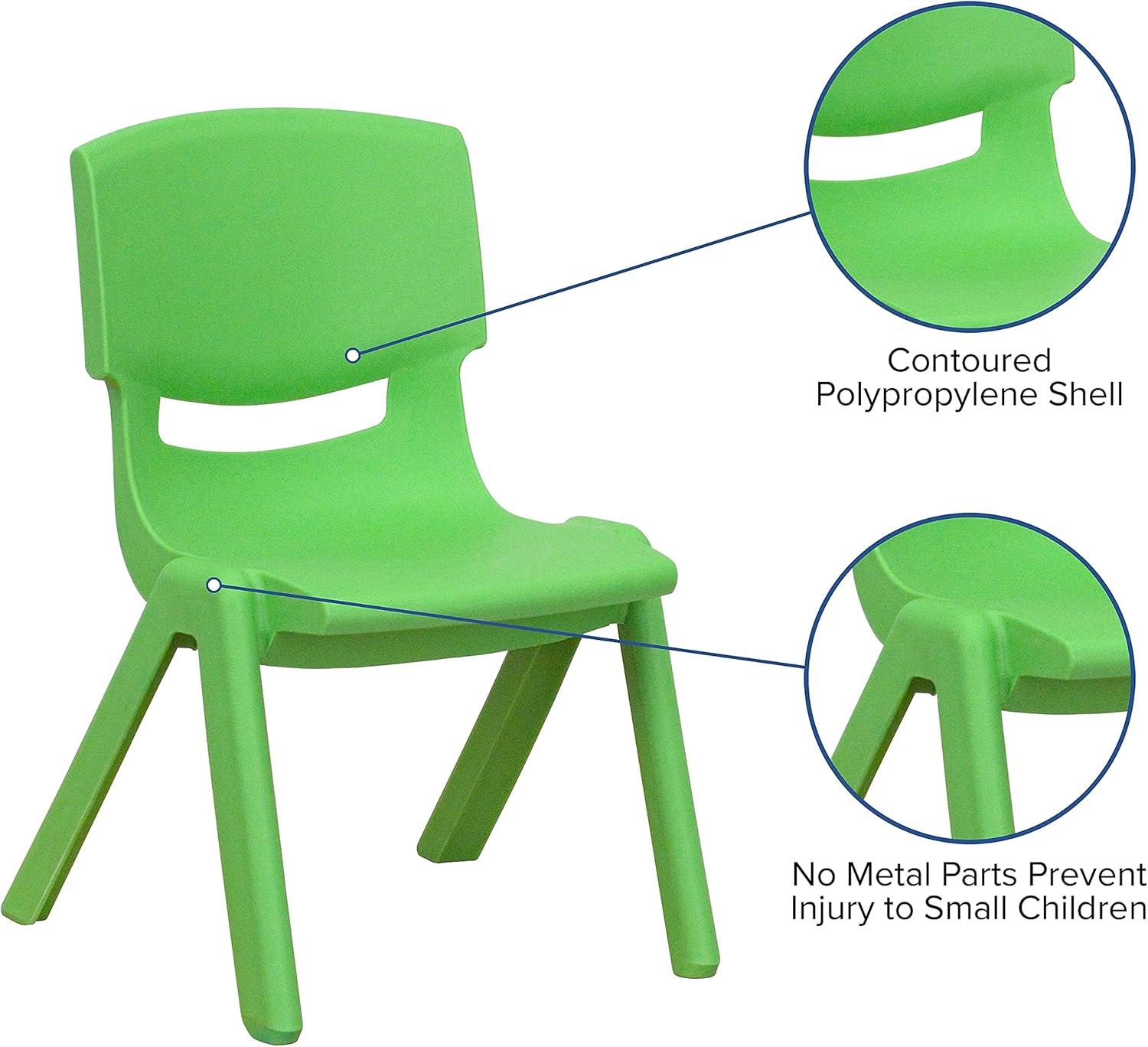 imageFlash Furniture Whitney 2 Pack Green Plastic Stackable School Chair with 105 Seat HeightGreen