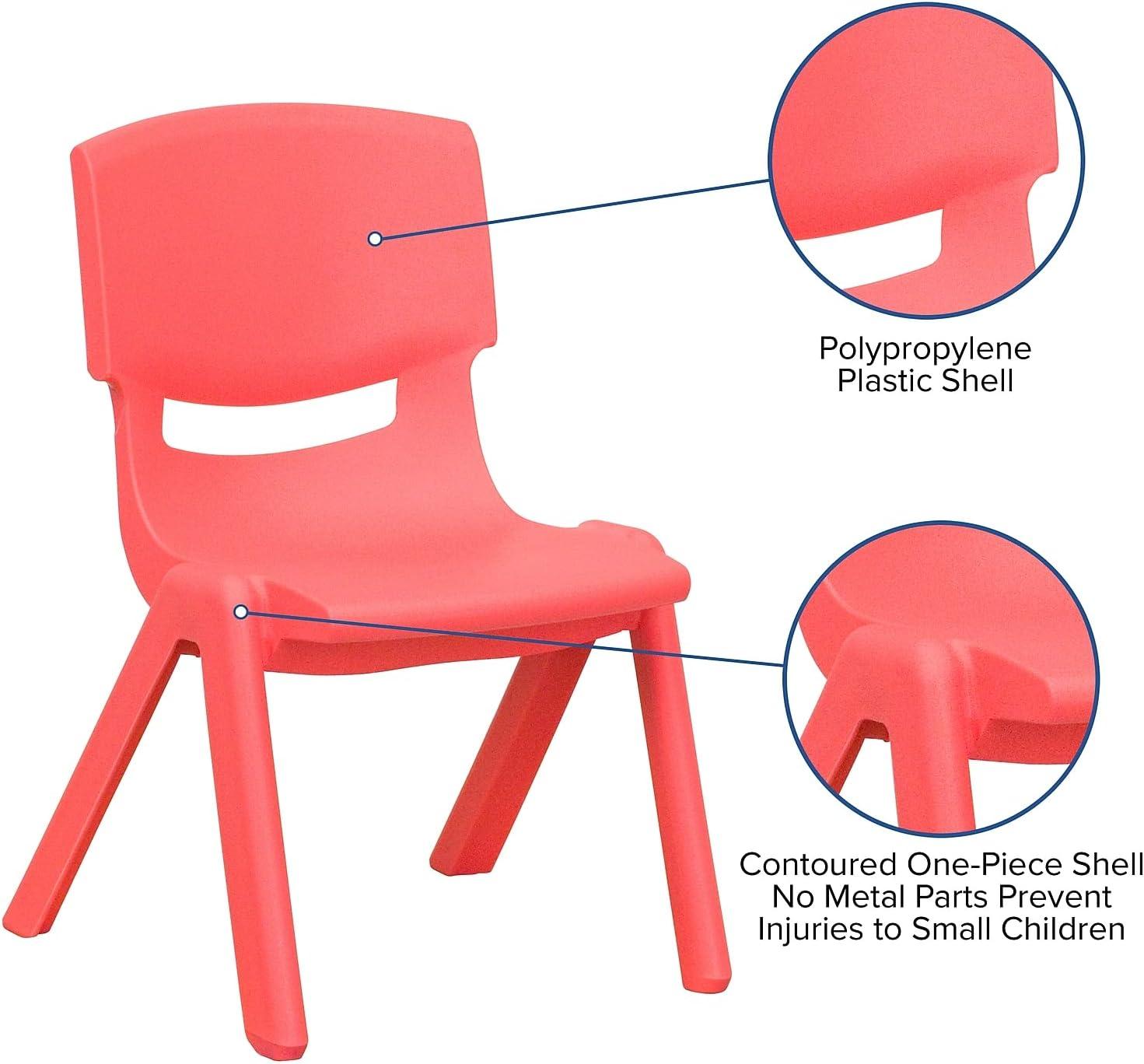 imageFlash Furniture Whitney 2 Pack Green Plastic Stackable School Chair with 105 Seat HeightRed