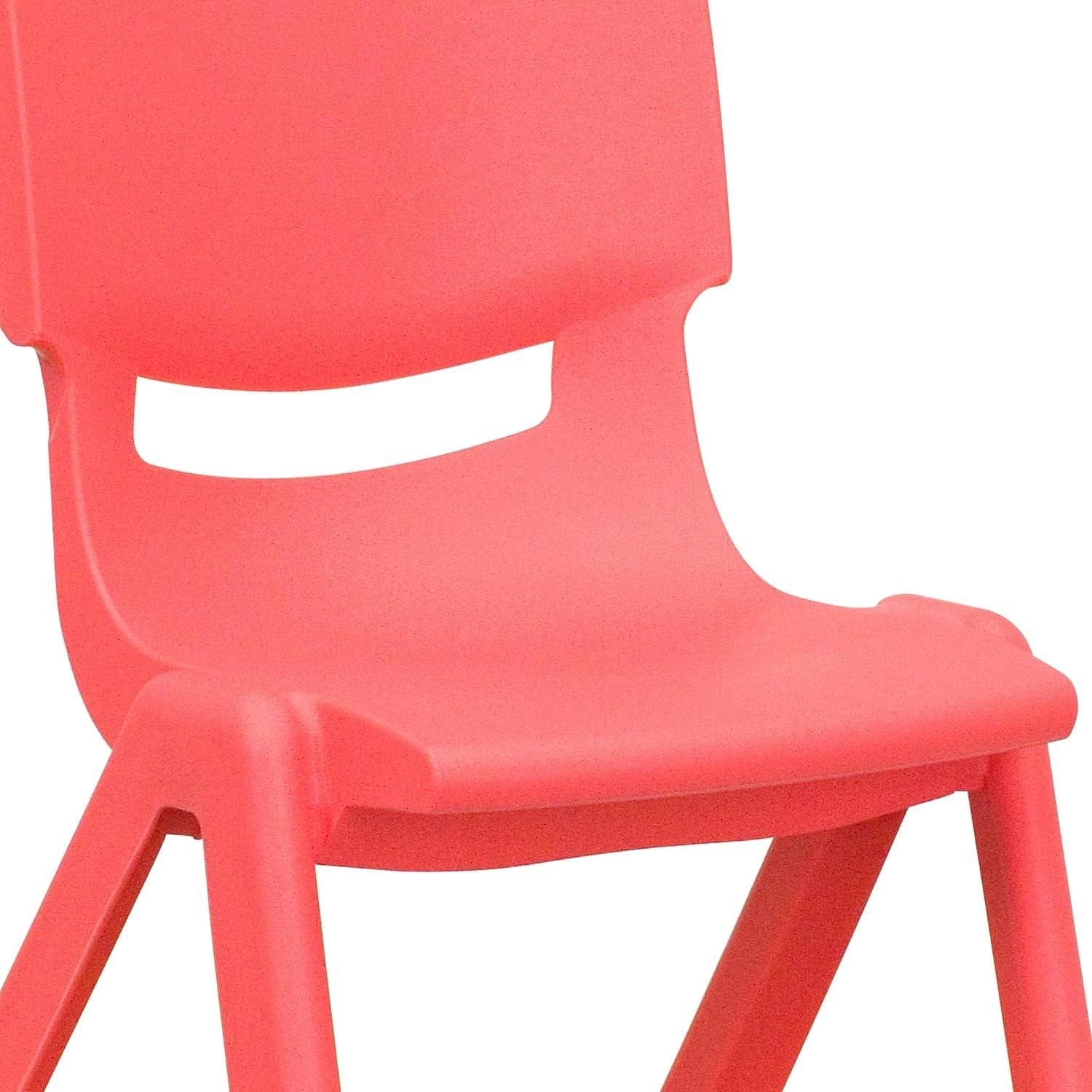 imageFlash Furniture Whitney 2 Pack Green Plastic Stackable School Chair with 105 Seat HeightRed