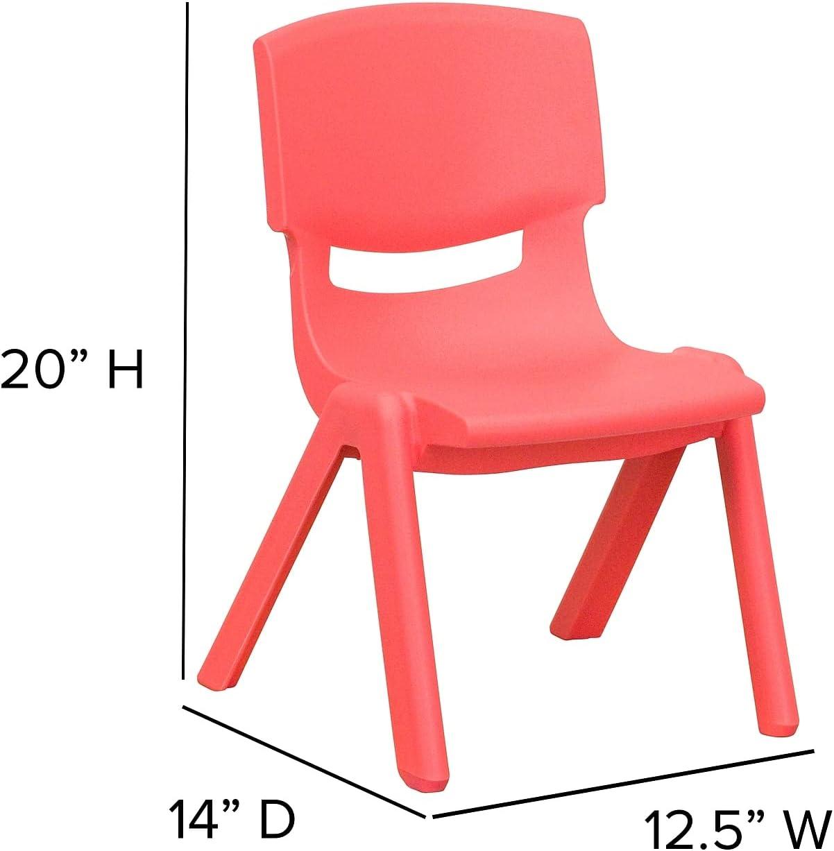 imageFlash Furniture Whitney 2 Pack Green Plastic Stackable School Chair with 105 Seat HeightRed