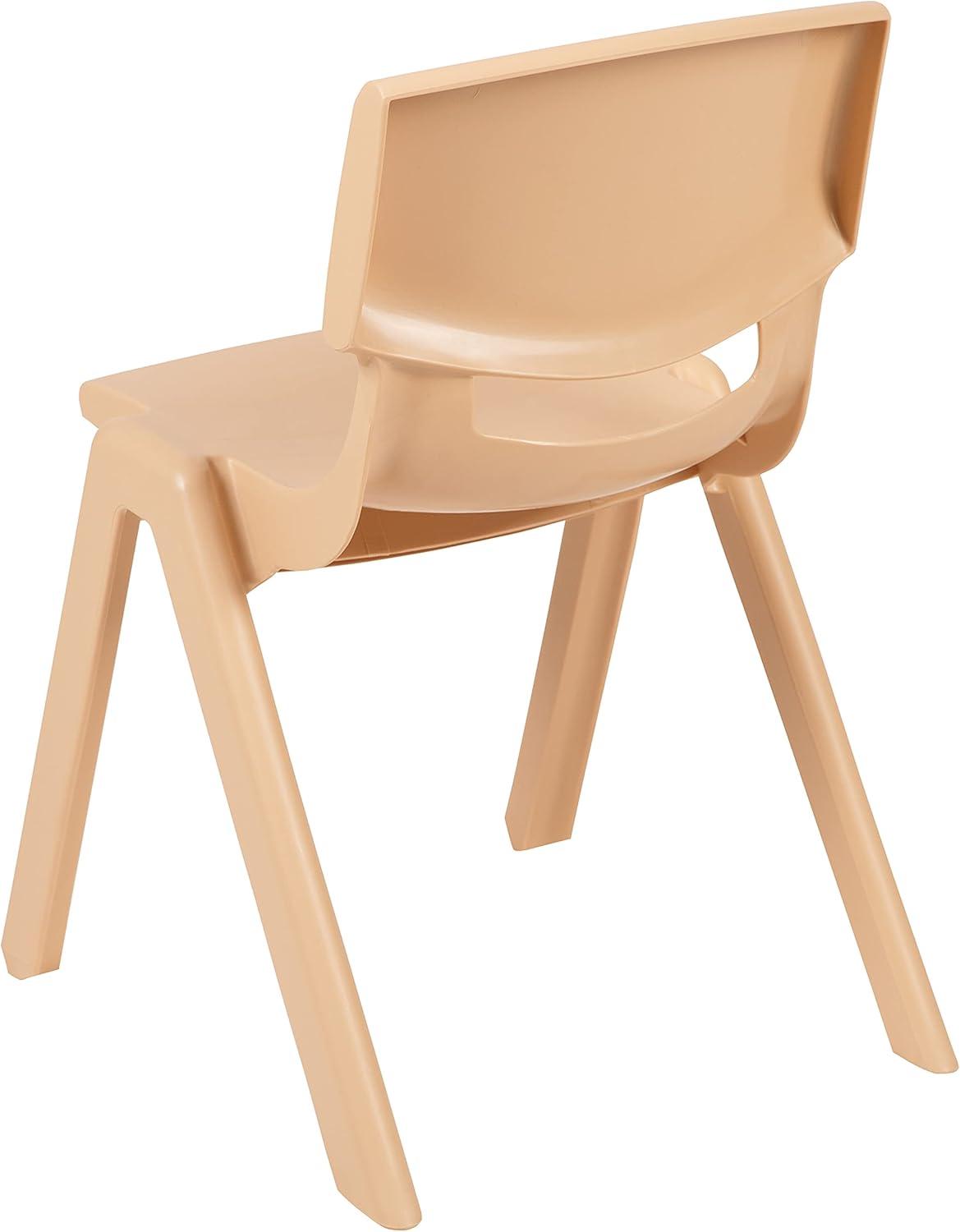 imageFlash Furniture Whitney 5 Pack Natural Plastic Stackable School Chair with 1325quot Seat HeightNatural