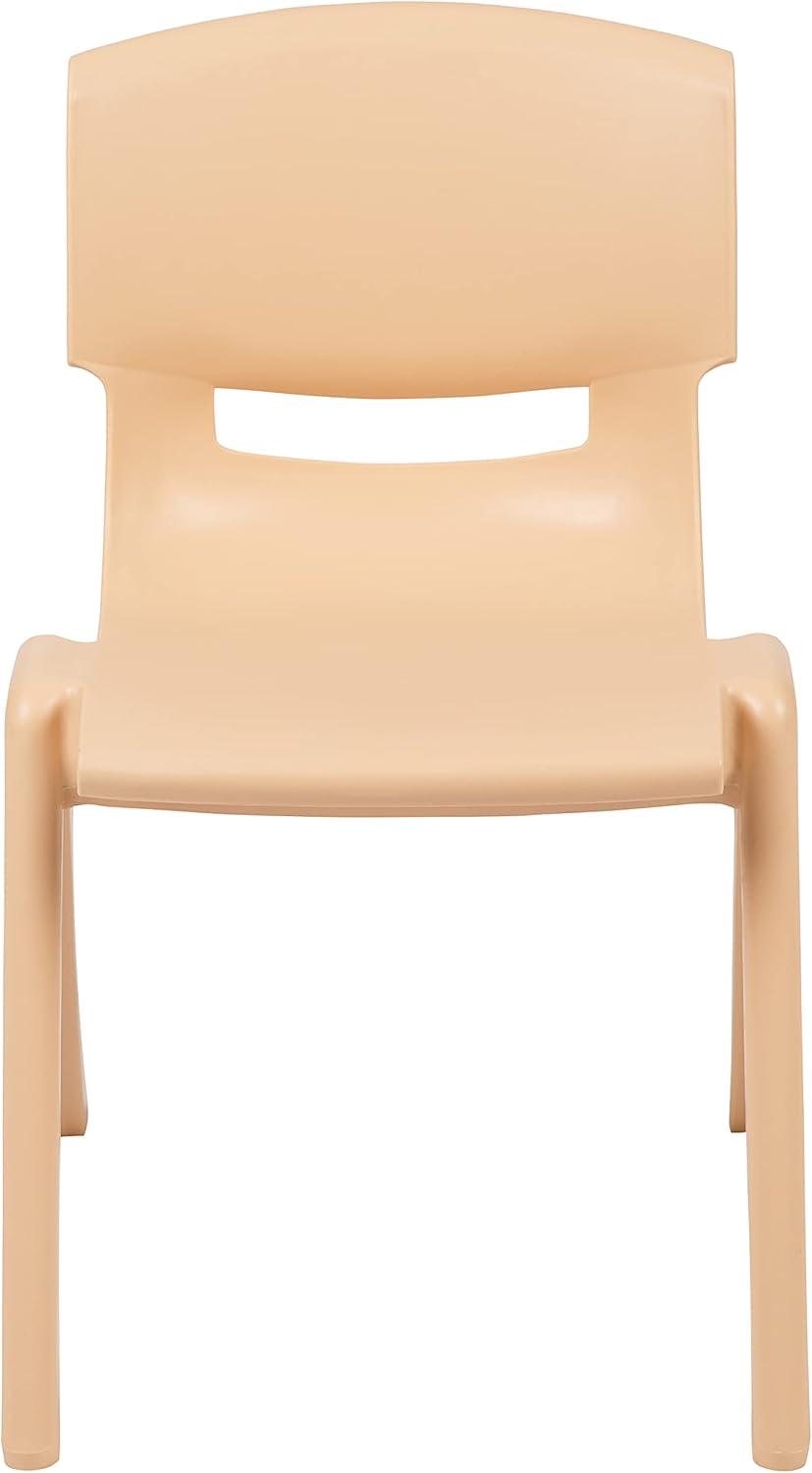 imageFlash Furniture Whitney 5 Pack Natural Plastic Stackable School Chair with 1325quot Seat HeightNatural