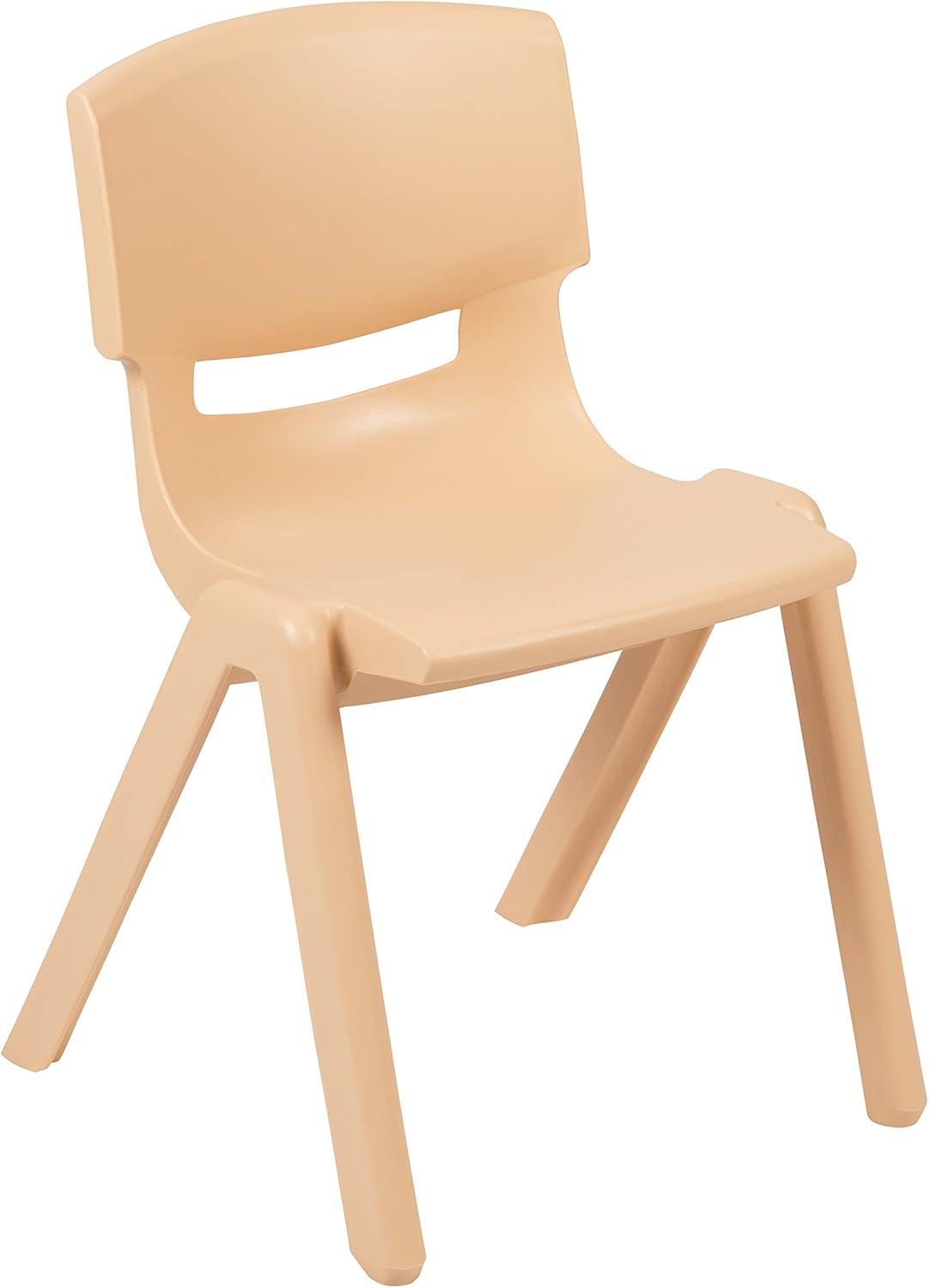 imageFlash Furniture Whitney 5 Pack Natural Plastic Stackable School Chair with 1325quot Seat HeightNatural