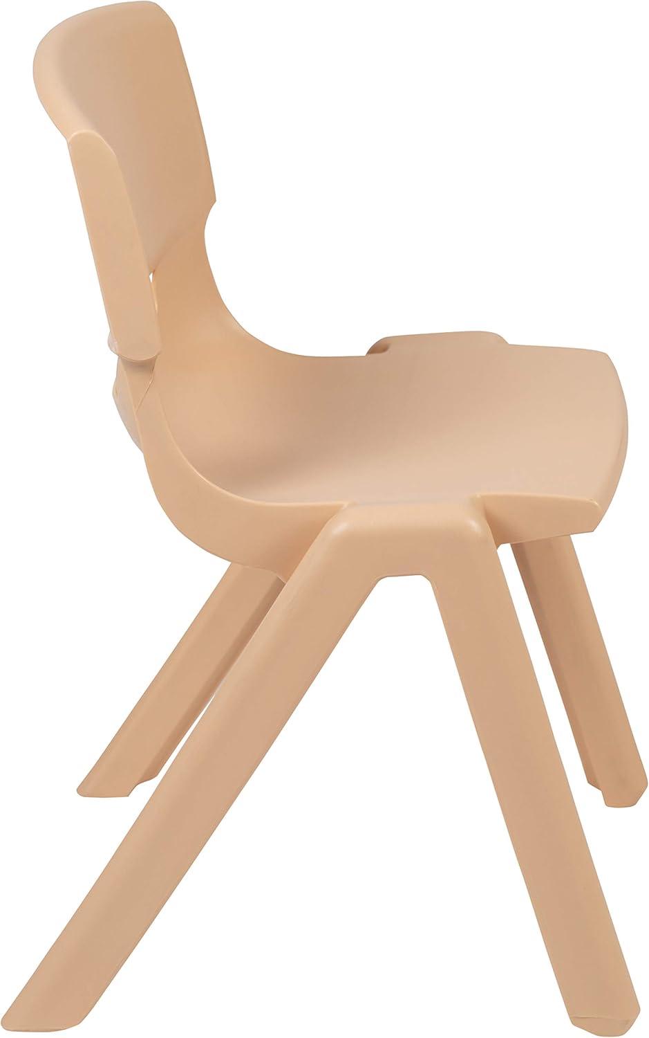 imageFlash Furniture Whitney 5 Pack Natural Plastic Stackable School Chair with 1325quot Seat HeightNatural