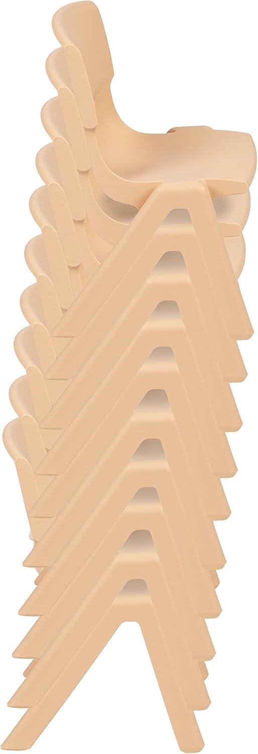 imageFlash Furniture Whitney 5 Pack Natural Plastic Stackable School Chair with 1325quot Seat HeightNatural