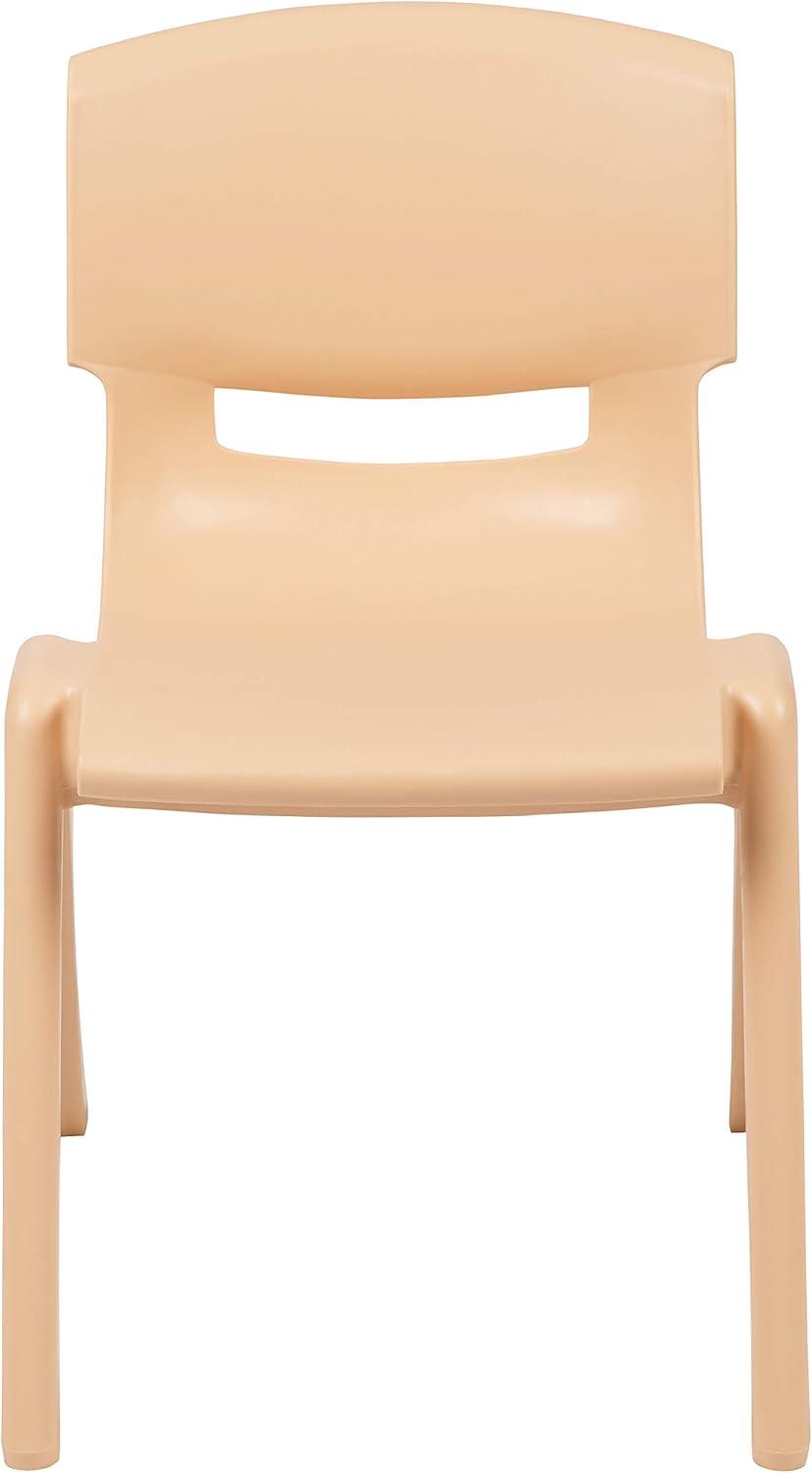 imageFlash Furniture Whitney 5 Pack Natural Plastic Stackable School Chair with 1325quot Seat HeightNatural