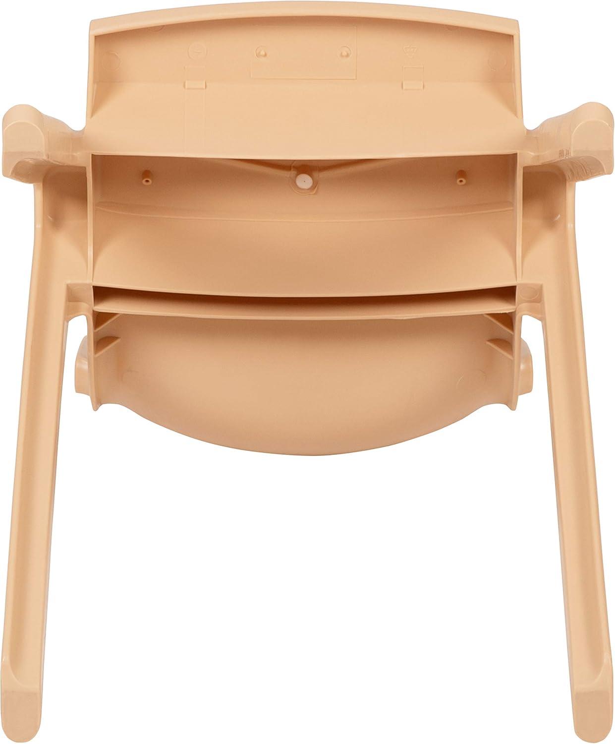 imageFlash Furniture Whitney 5 Pack Natural Plastic Stackable School Chair with 1325quot Seat HeightNatural