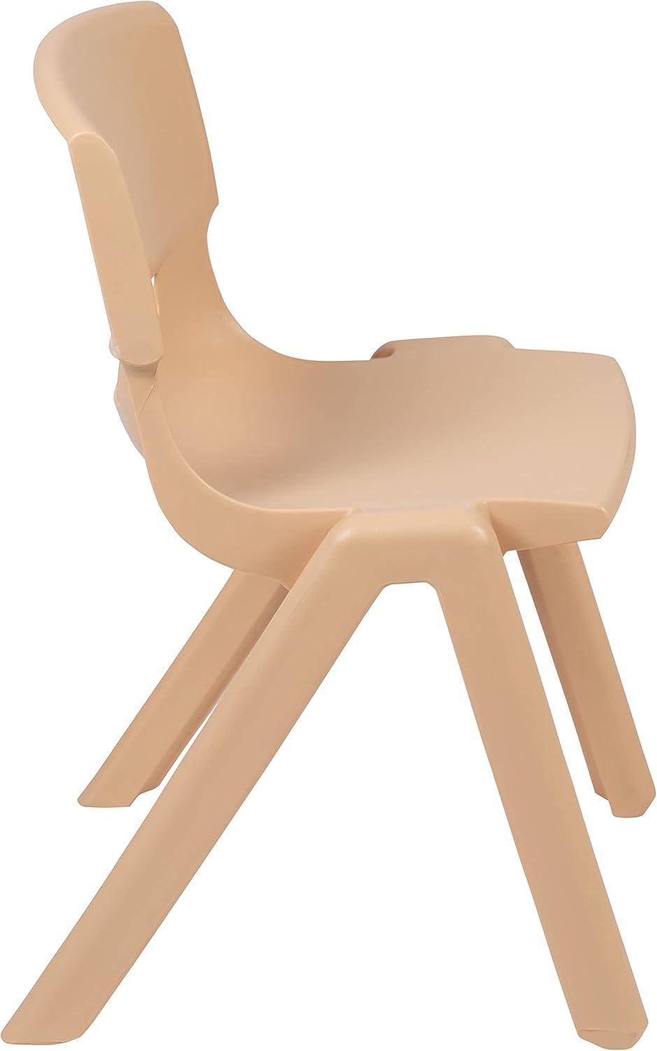 imageFlash Furniture Whitney 5 Pack Natural Plastic Stackable School Chair with 1325quot Seat HeightNatural