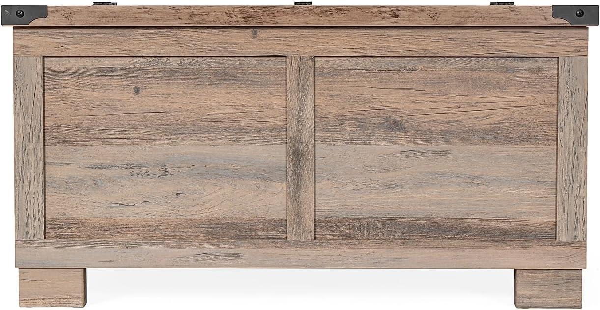 imageFlash Furniture Wyatt Farmhouse Coffee Table with Storage Square Coffee Table with Hinged Lift Top and Hidden Storage 3575quot Square TwoToned WhiteRustic OakGray Wash