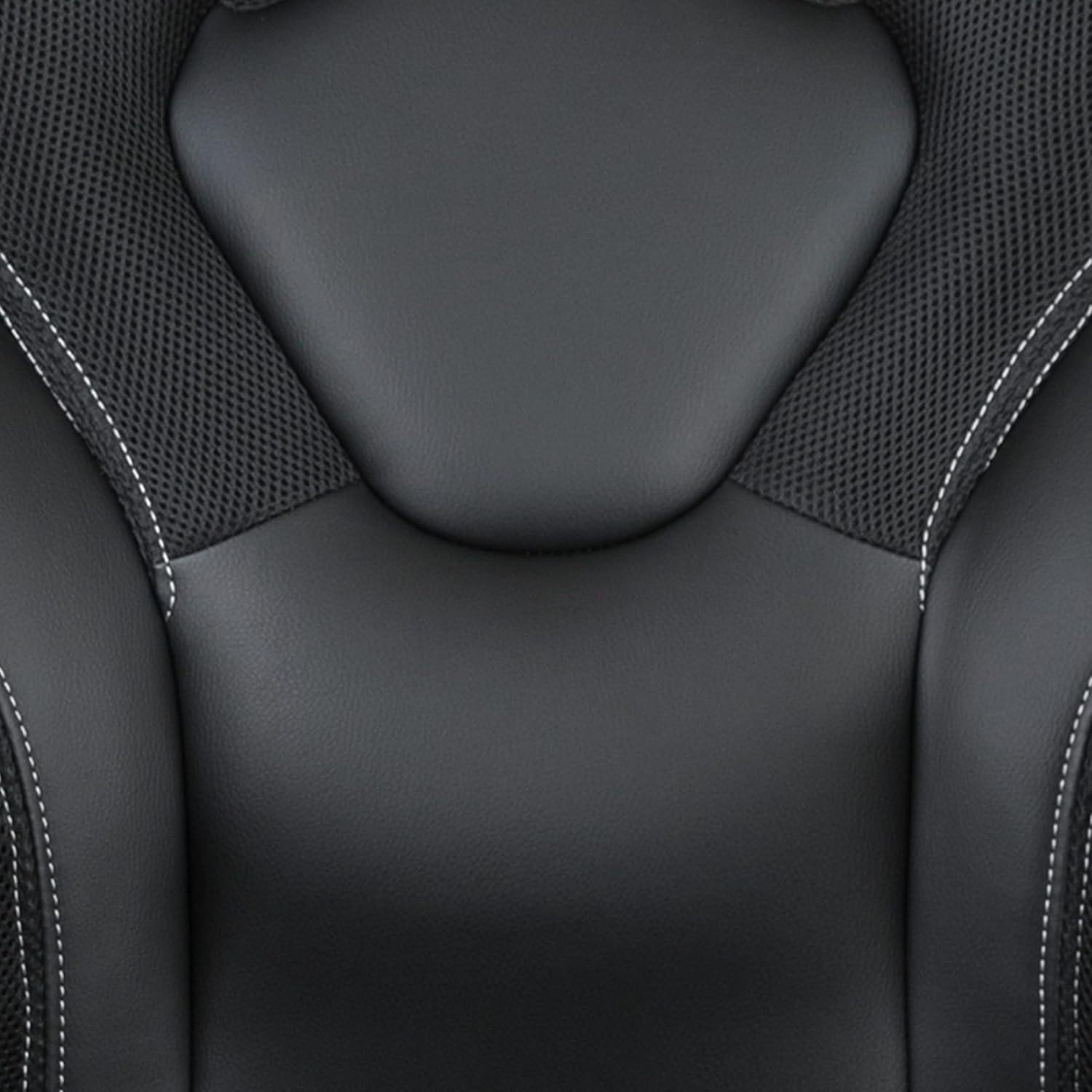 imageFlash Furniture X10 HighBack LeatherSoft Racing Style Gaming Chair with FlipUp Arms Ergonomic Padded Swivel Computer Chair RedBlackBlack