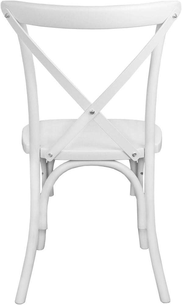 imageFlash Furniture XBack Chair 2pack Resin BlackWhite