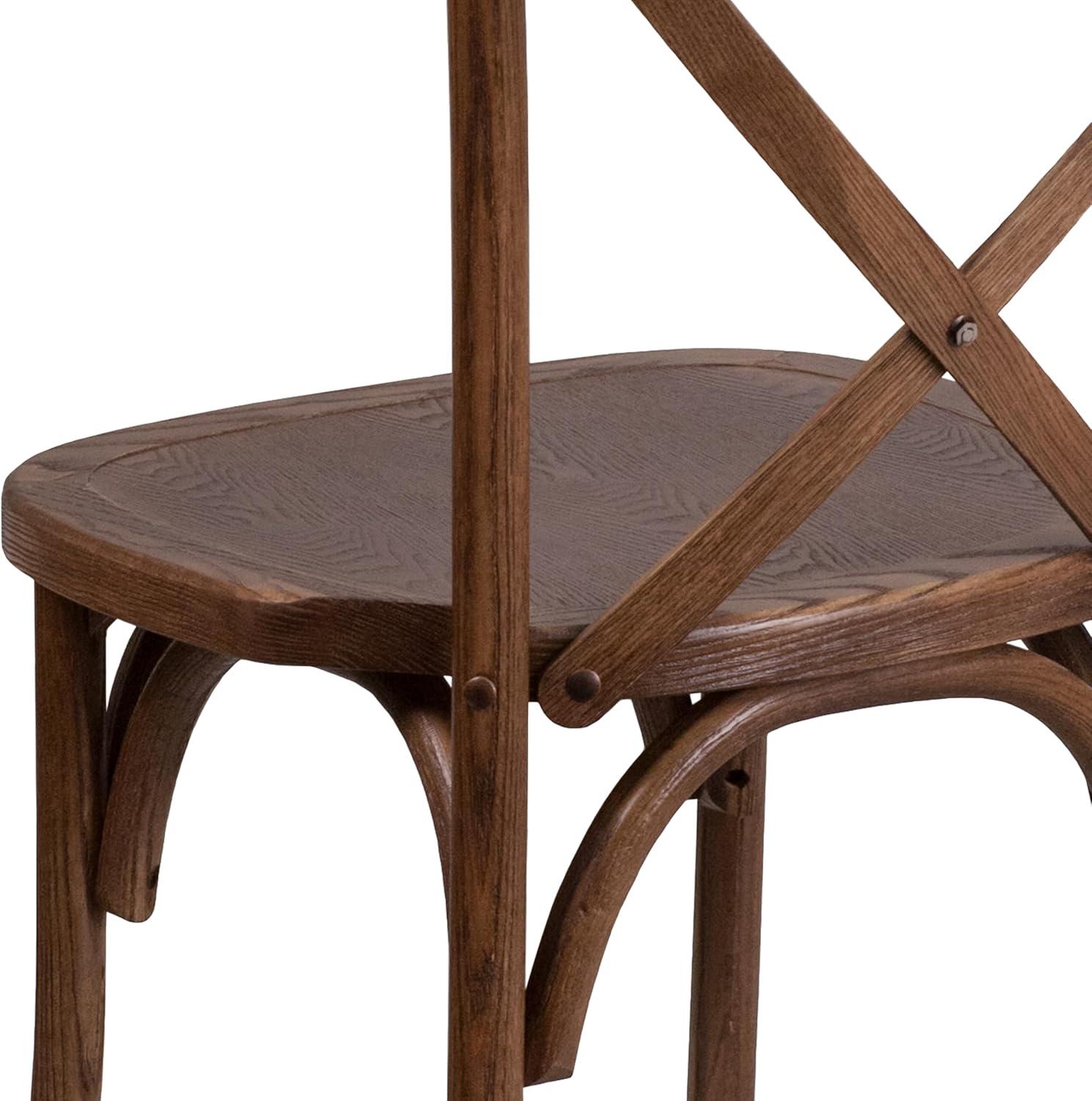 imageFlash Furniture XUXPEC Pecan Cross Back Accent Chair