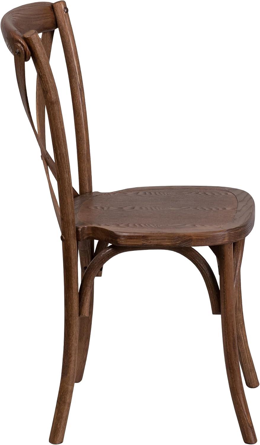 imageFlash Furniture XUXPEC Pecan Cross Back Accent Chair