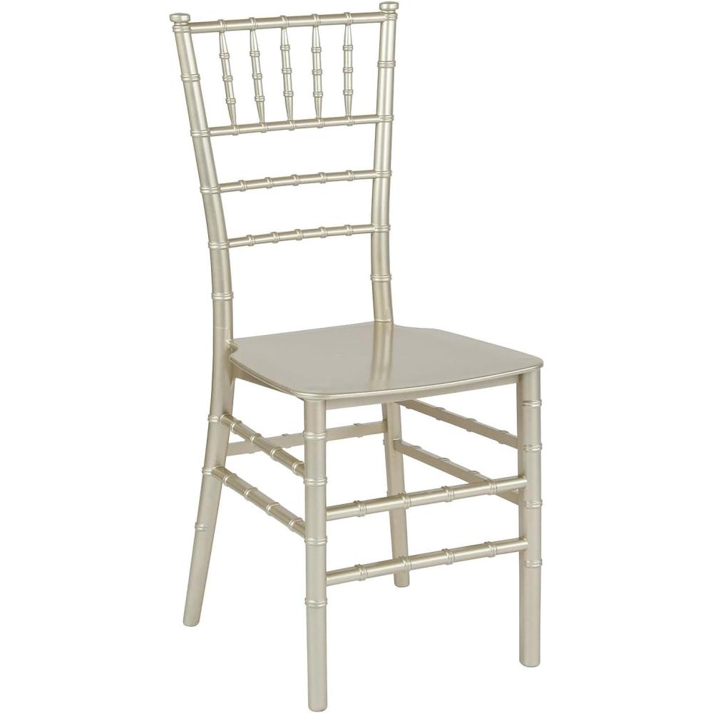 imageFlash Furniture 2 Pack HERCULES Series Gold Resin Stacking Chiavari ChairChampagne