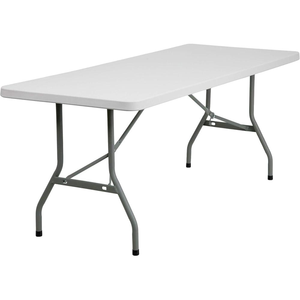 imageFlash Furniture 6Foot Granite White Plastic Folding Table