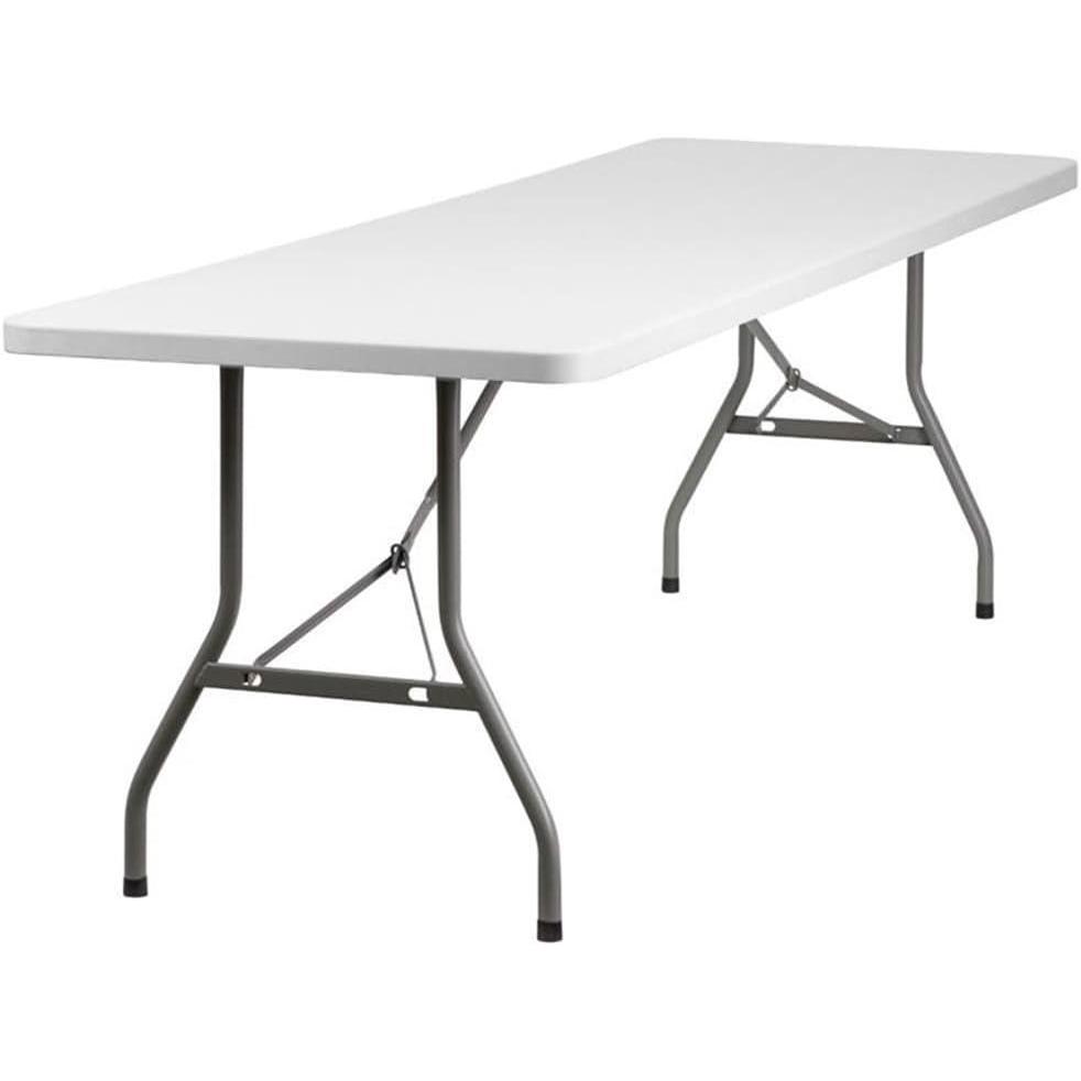 imageFlash Furniture 8Foot Granite White Plastic Folding Table