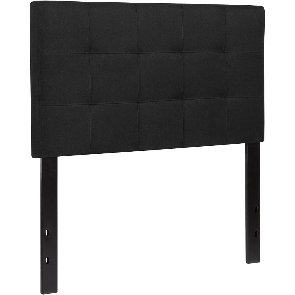 imageFlash Furniture Bedford Box Stitch Tufted Upholstered Twin Size Headboard in Black FabricBlack