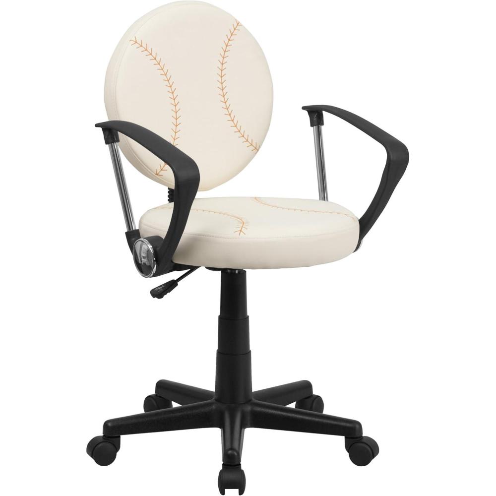 imageFlash Furniture Brandon Basketball Swivel Task Office ChairBrown and Cream