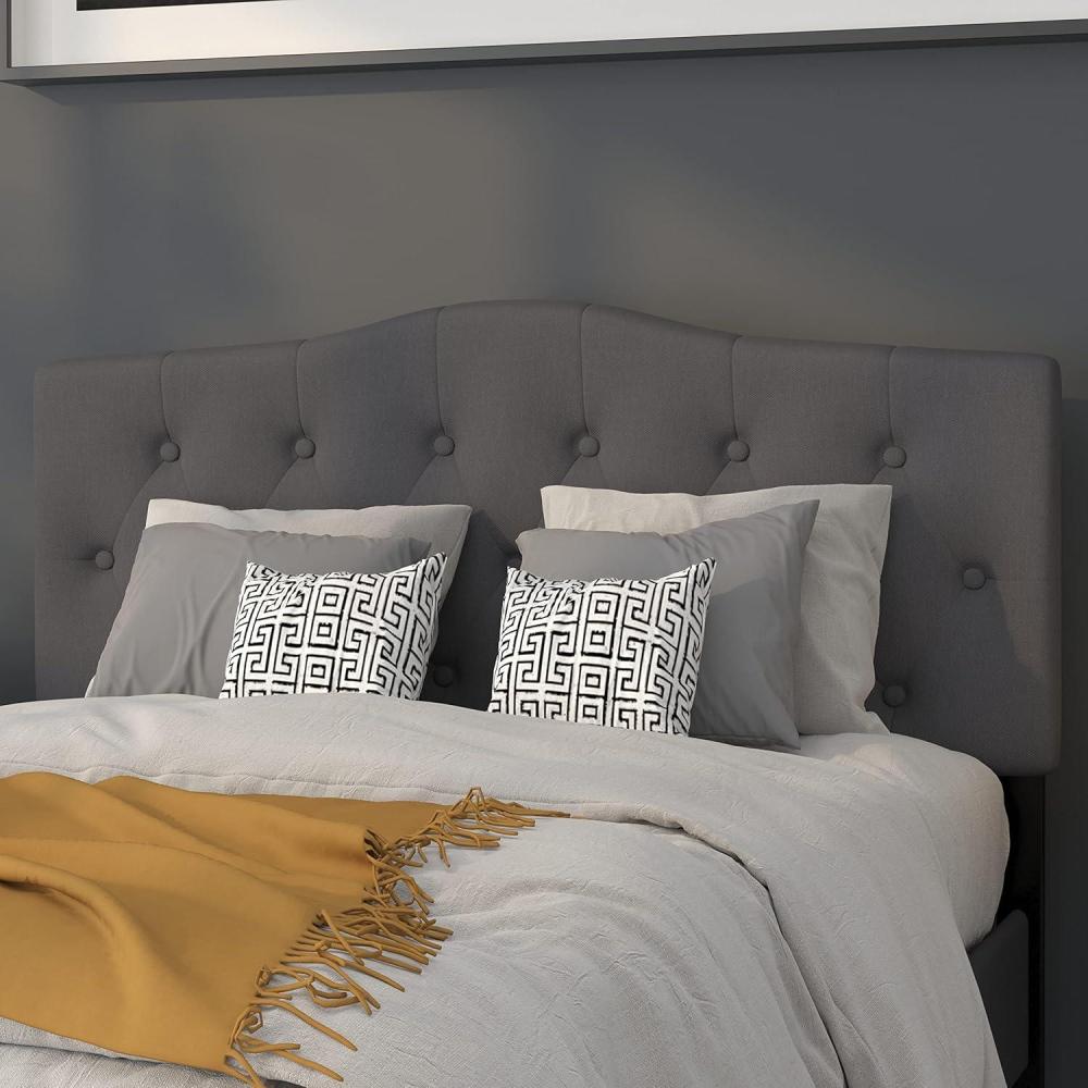 imageFlash Furniture Cambridge Tufted Upholstered Full Size Headboard in Dark Gray FabricDark Gray