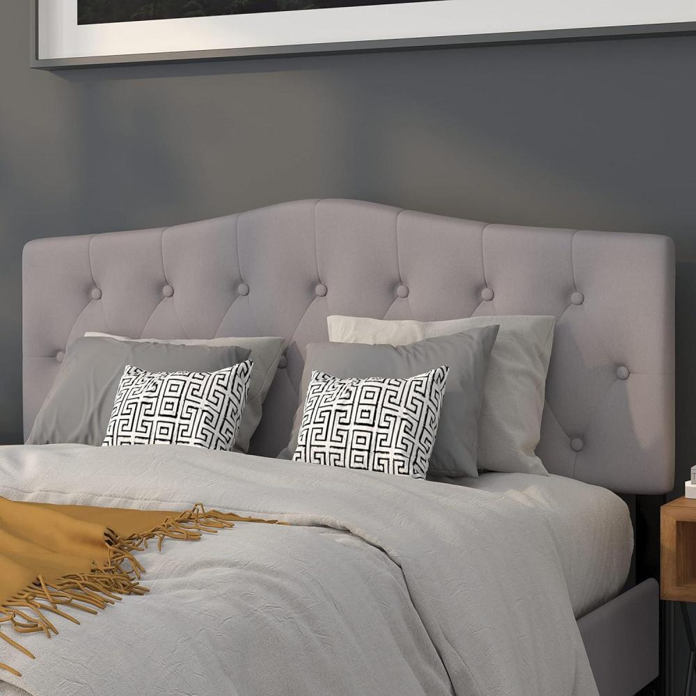 imageFlash Furniture Cambridge Tufted Upholstered Full Size Headboard in Dark Gray FabricLight Gray