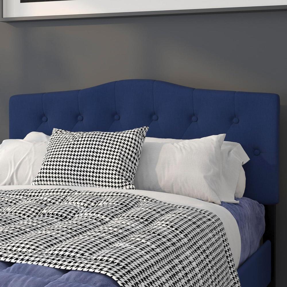 imageFlash Furniture Cambridge Tufted Upholstered Full Size Headboard in Dark Gray FabricNavy