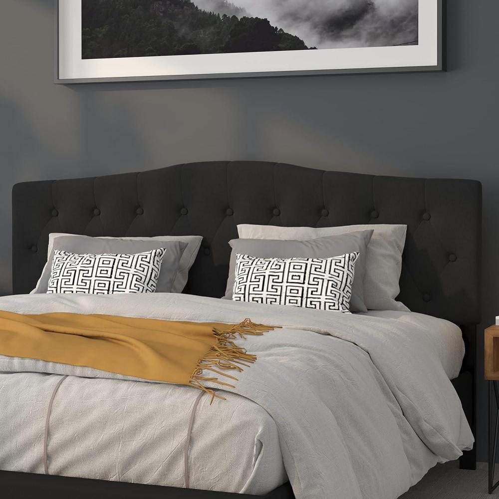imageFlash Furniture Cambridge Tufted Upholstered King Size Headboard in Black Fabric